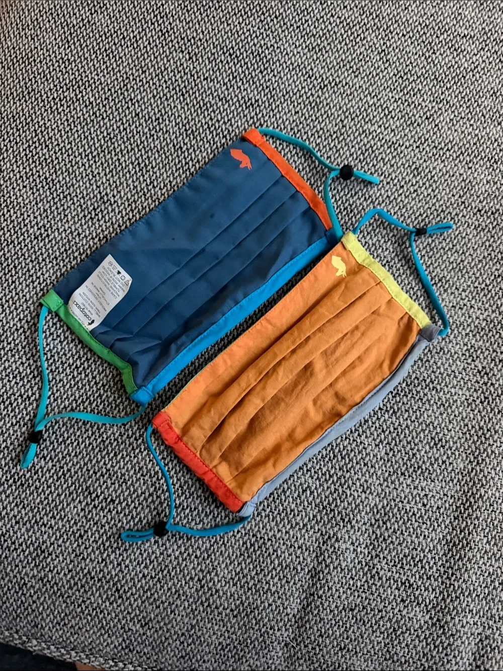 Do Good Cotopaxi Face Masks — multi colored, new w/o tags